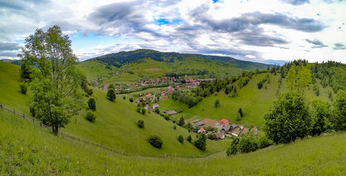 Panoramic view of landscape against sky