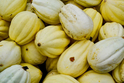 Full frame shot of pumpkins for sale at market stall