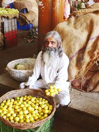 Variety of vegetables for sale at market stall