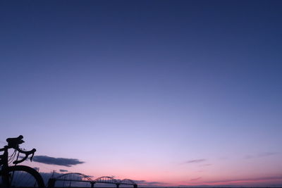 Low angle view of blue sky during sunset