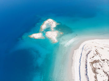 High angle view of beach