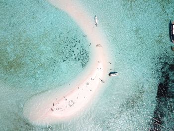 High angle view of beach