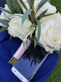 Close-up of white flower bouquet