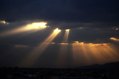 Illuminated cityscape at night