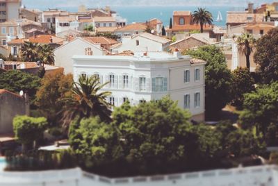 Residential buildings in town