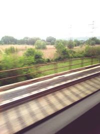 Railroad track passing through landscape