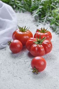 Close-up of tomatoes on table