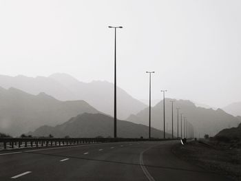 Road leading towards mountains
