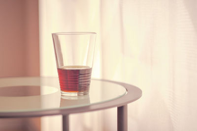 Close-up of drink in glass on table