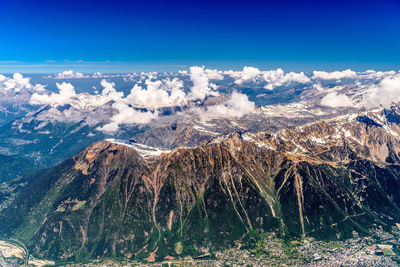 Scenic view of mountains during winter