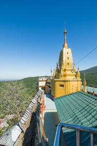 Temple against blue sky