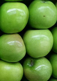 Full frame shot of green chili peppers