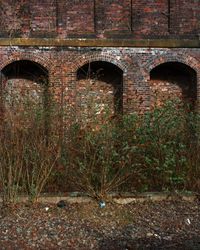 Bridge over stone wall