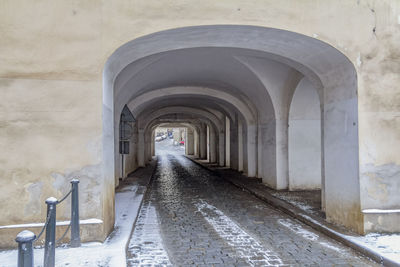 Empty corridor of building