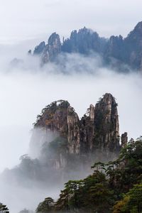 Scenic view of mountain against sky