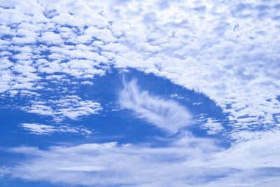 Low angle view of clouds in sky