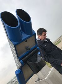 Man standing against sky