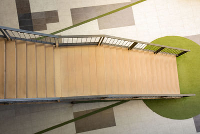 High angle view of staircase