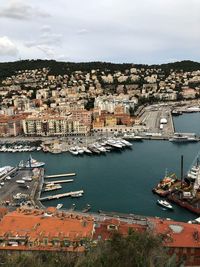 Port cityscape in south of france. nice, france