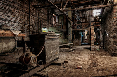 Interior of abandoned building