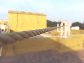 Close-up of water against sky