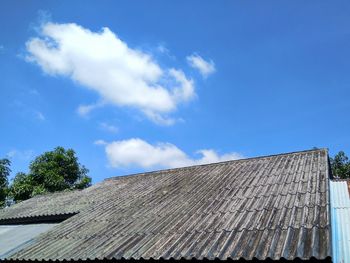 Low angle view of house against sky