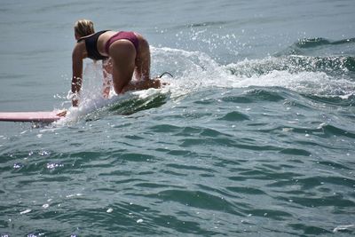 Man surfing in sea