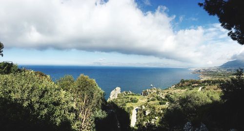 Panoramic view of sea against sky