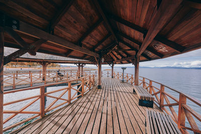 Pier in llanquihue lake 