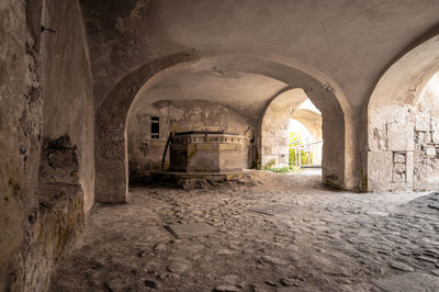 Interior of abandoned building