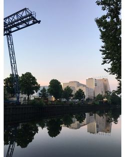 Reflection of built structures in water