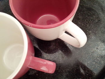 Close-up of coffee cup on table