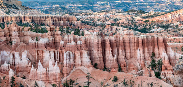 Aerial view of rock formations