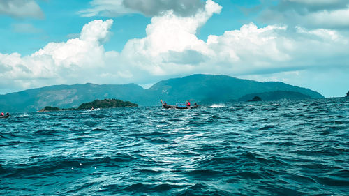 Panoramic view of sea against sky