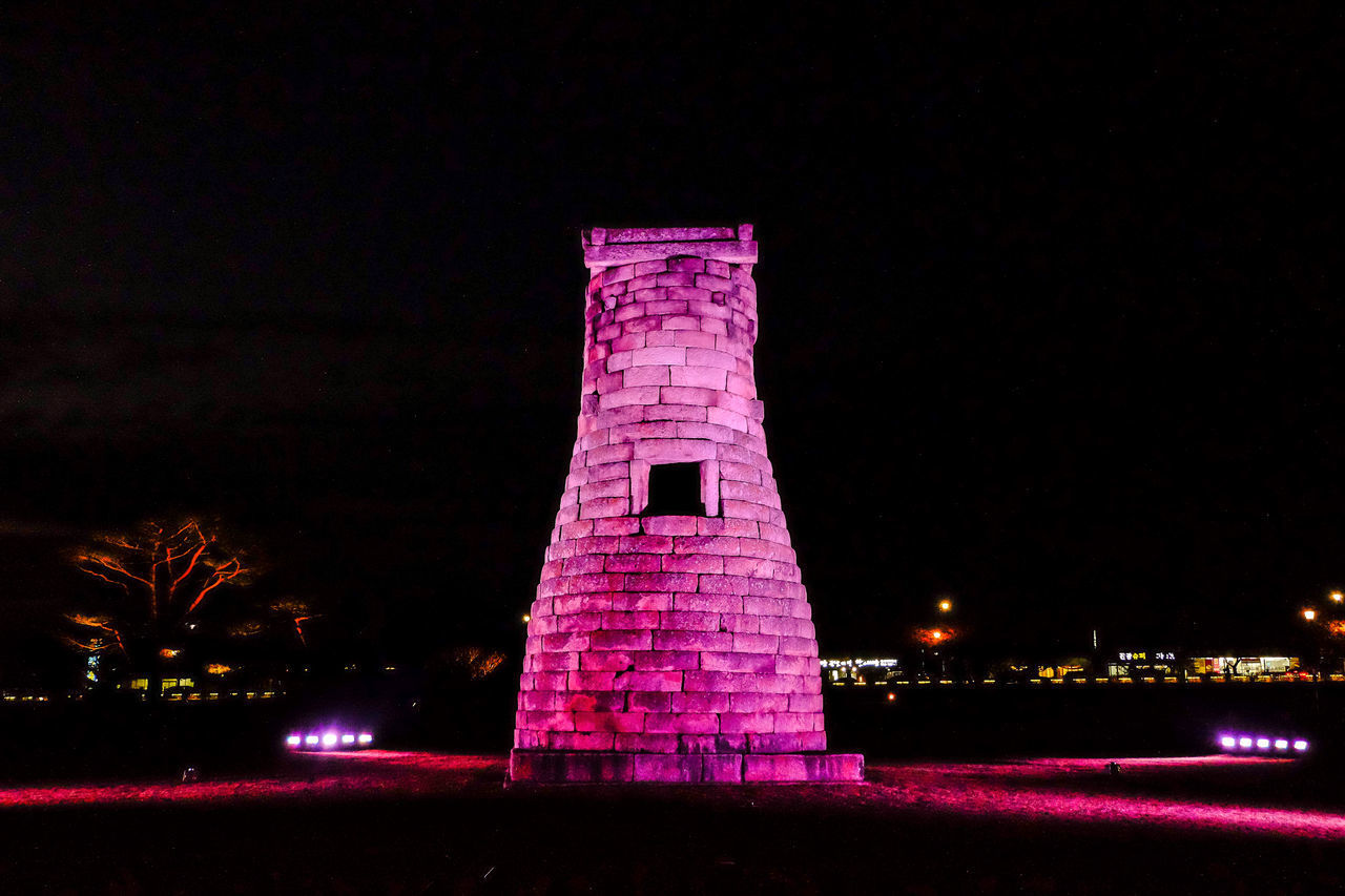 VIEW OF ILLUMINATED BUILDING