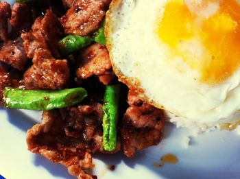 Close-up of meal served in plate