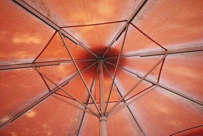 Long angle view of beach umbrella