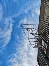 Low angle view of modern building against sky