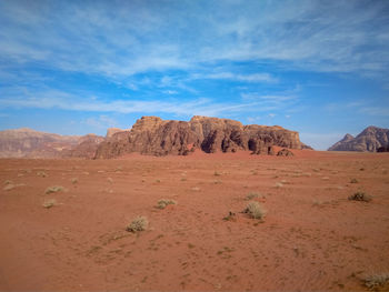 Scenic view of desert against sky