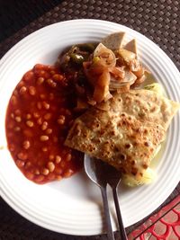 Close-up of food in plate