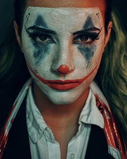 Close-up portrait of young woman