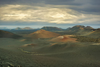 Scenic view of desert against sky