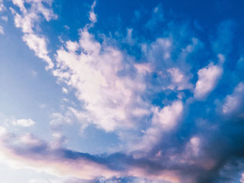 Low angle view of clouds in sky