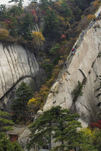 Scenic view of rocky mountains