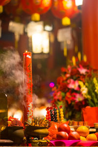 The presentations to the god in sam poo kong temple. semarang. indonesia.