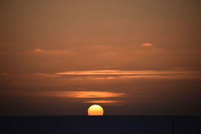 Scenic view of sunset over sea