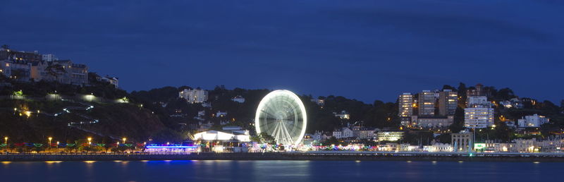 Illuminated city at night