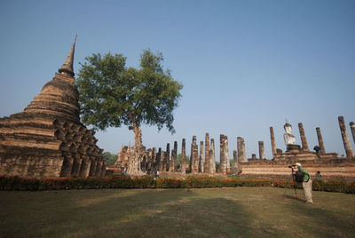 Panoramic view of temple against sky