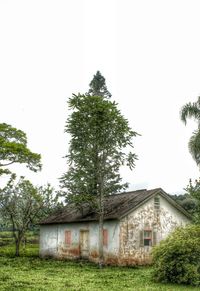 Houses on field