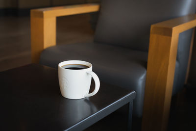 Close-up of coffee on table